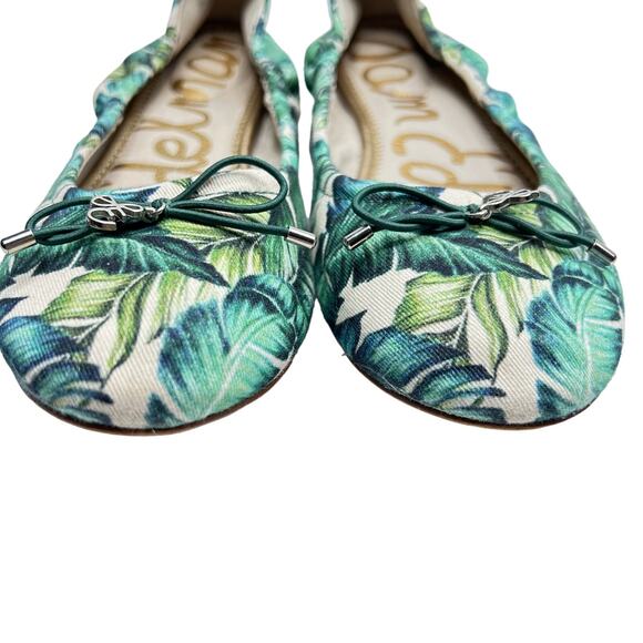 Sam Edelman Felicia Palm Leaf Ballet Flats 7.5 Tropical Resortcore Cruise - Picture 6 of 9